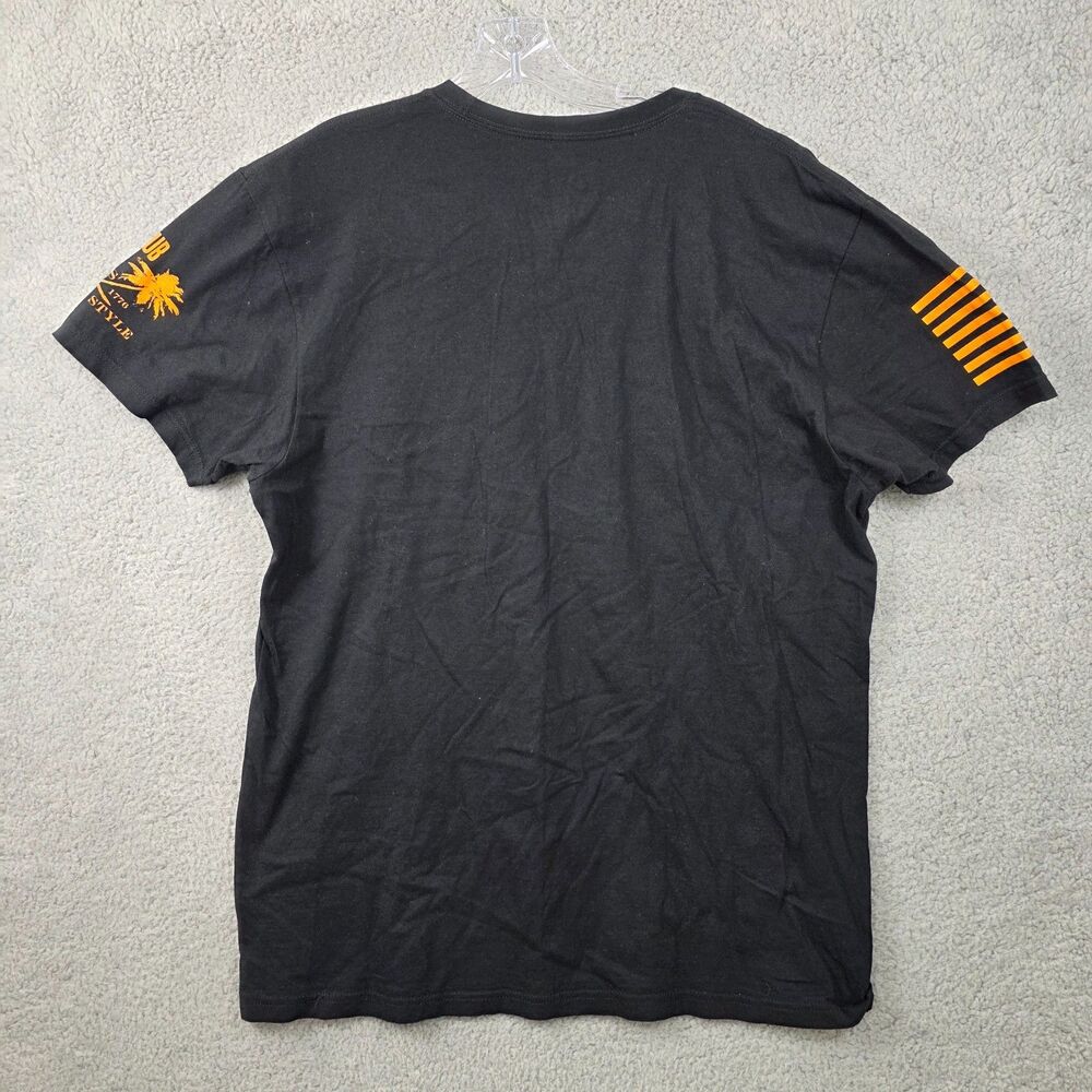 Grunt Style Men's Graphic T-Shirt Black Orange Skull Size XL - Picture 6 of 9